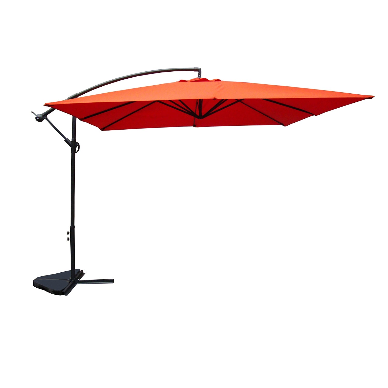 Parasol terracotta déporté carré 3 x 3 m DAVAGNA