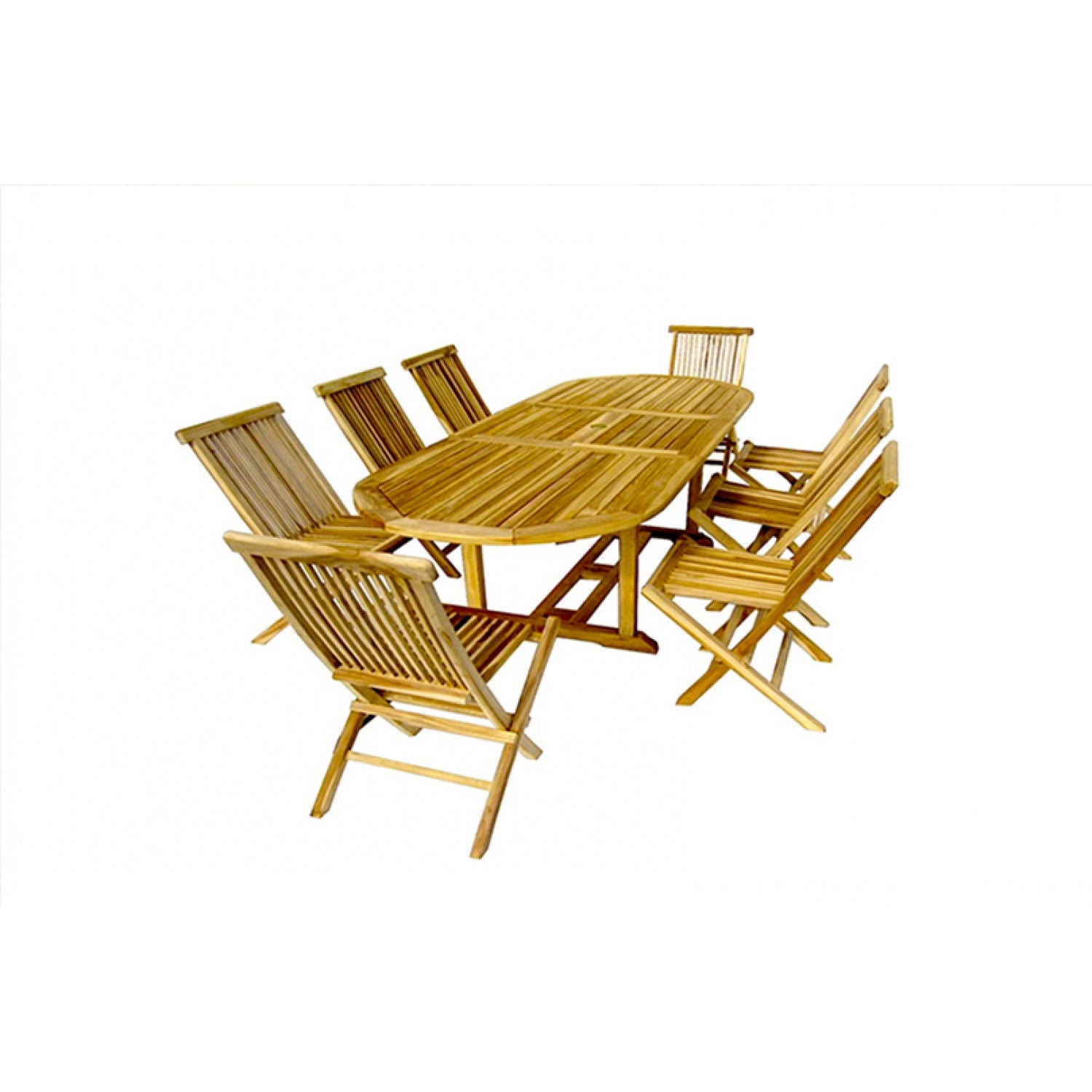 Table ovale 120 cm + 8 chaises LIRENO