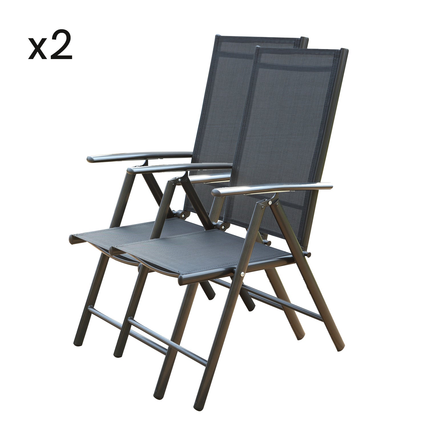 undefined Lot de 2 fauteuils de jardin