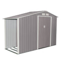 undefined Abri de jardin avec abri bûches 3,53 m² en acier gris