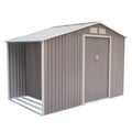undefined Abri de jardin avec abri bûches 6,53 m² en acier gris
