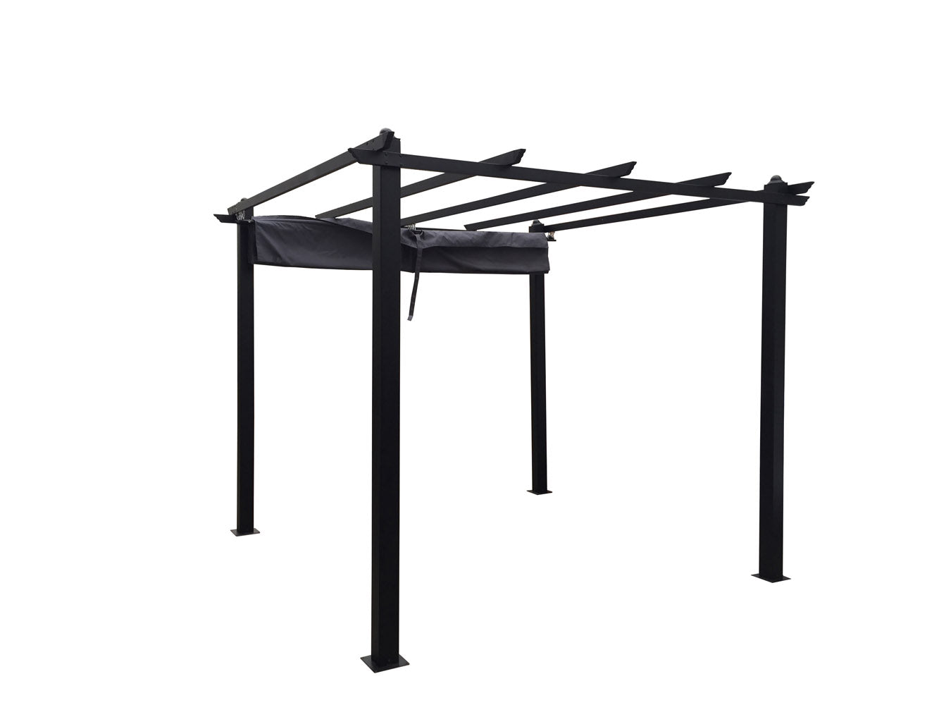 undefined Tonnelle autoportante 3 x 3 m en aluminium et toile grise