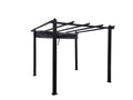 Tonnelle autoportante 3 x 3 m en aluminium et toile grise SABADI