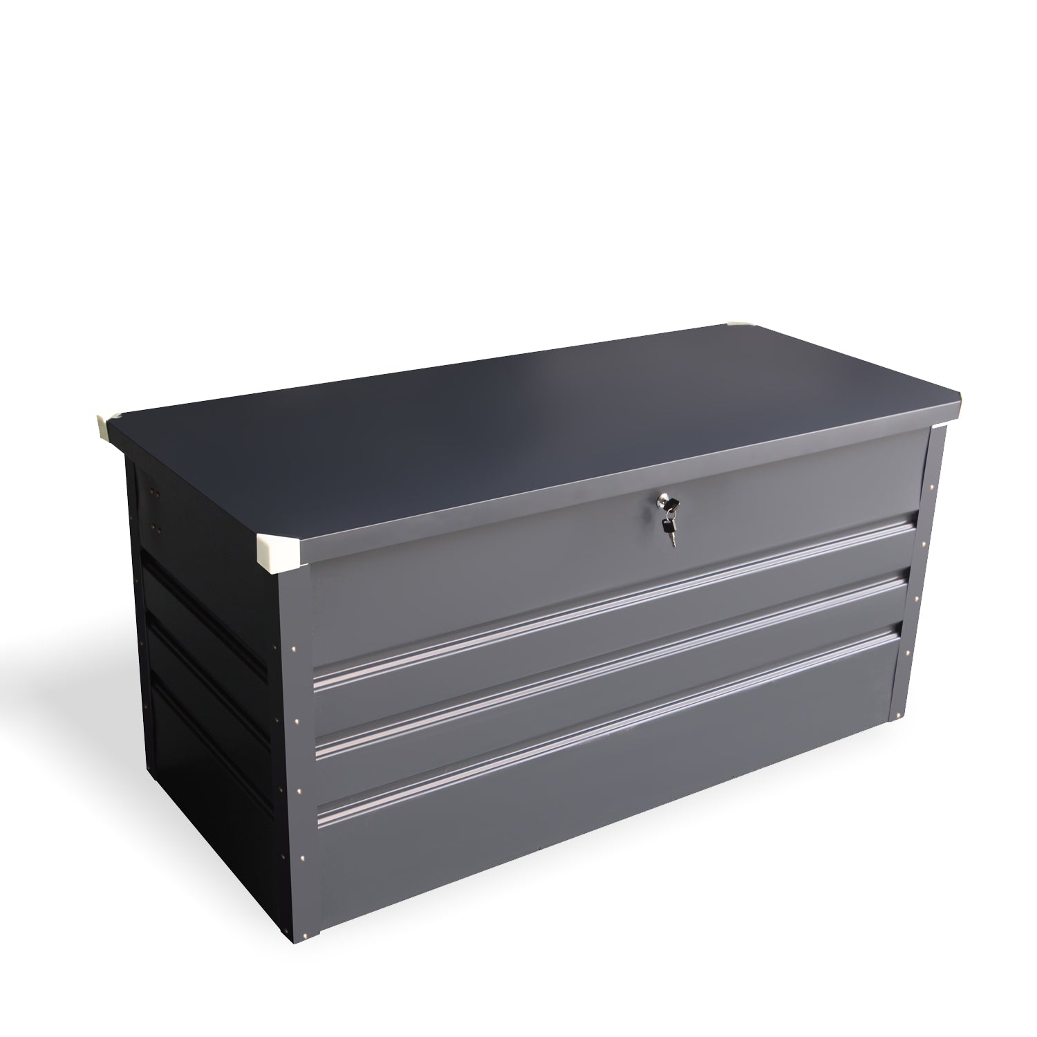 Coffre de rangement gris en acier  TAVONA