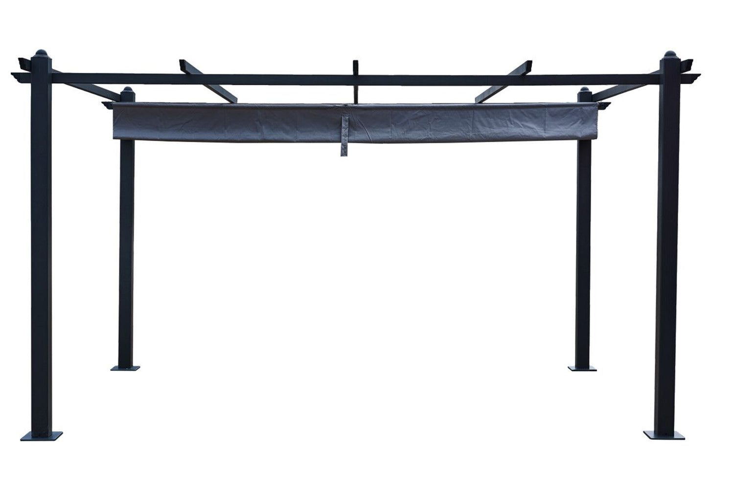 undefined Pergola auto-portée 3 x 4 m avec toile rétractable grise