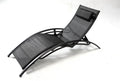 Lot de 2 transats ajustables avec pieds en acier noir WINORA