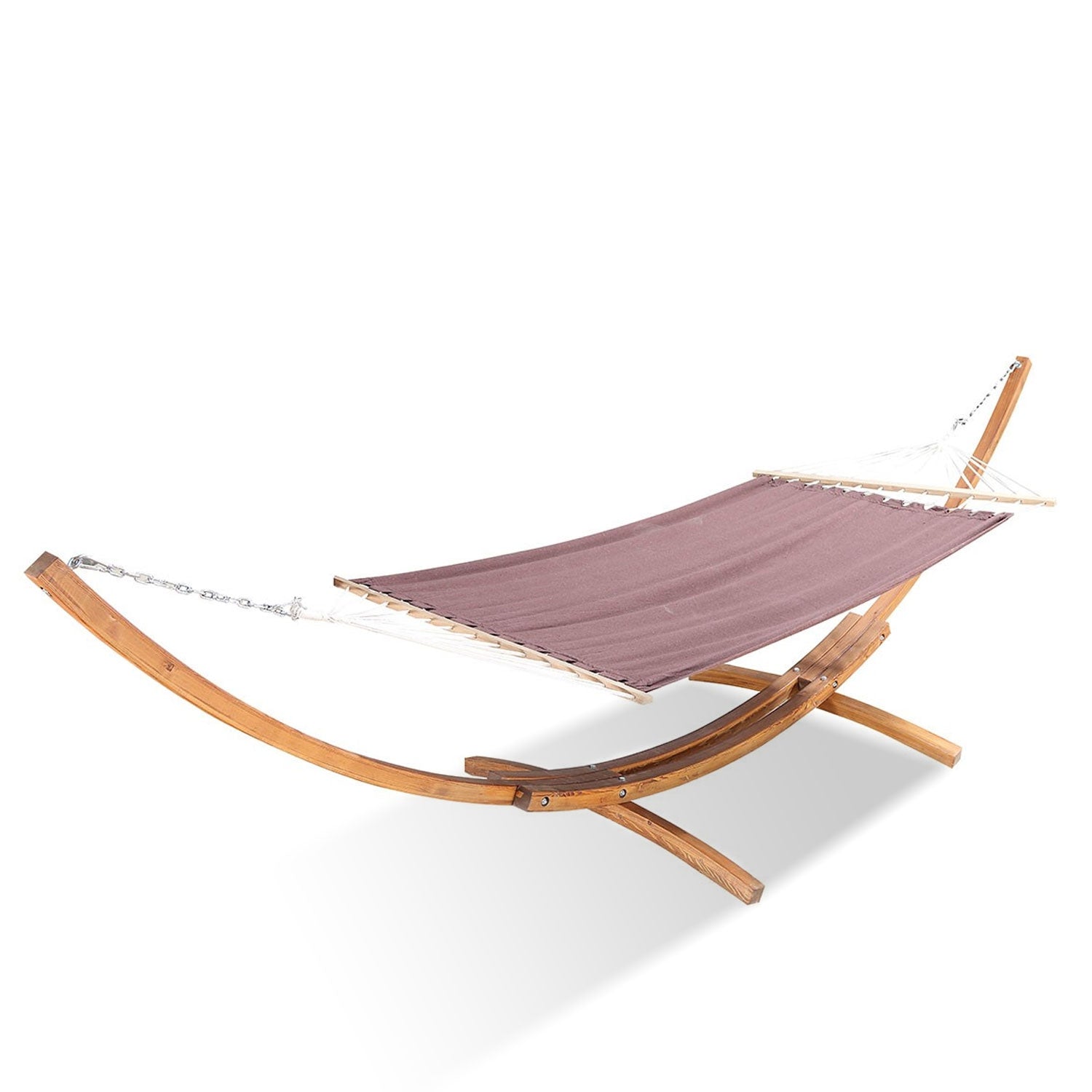 Hamac avec auvent sur support 3,15 m en bois chocolat ROLEVA