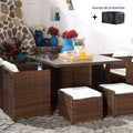 Miami 8 marron/blanc + housse de protection ERVILO