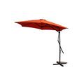 Parasol terracotta droit rond 2,94 x 2,94 m OITIS