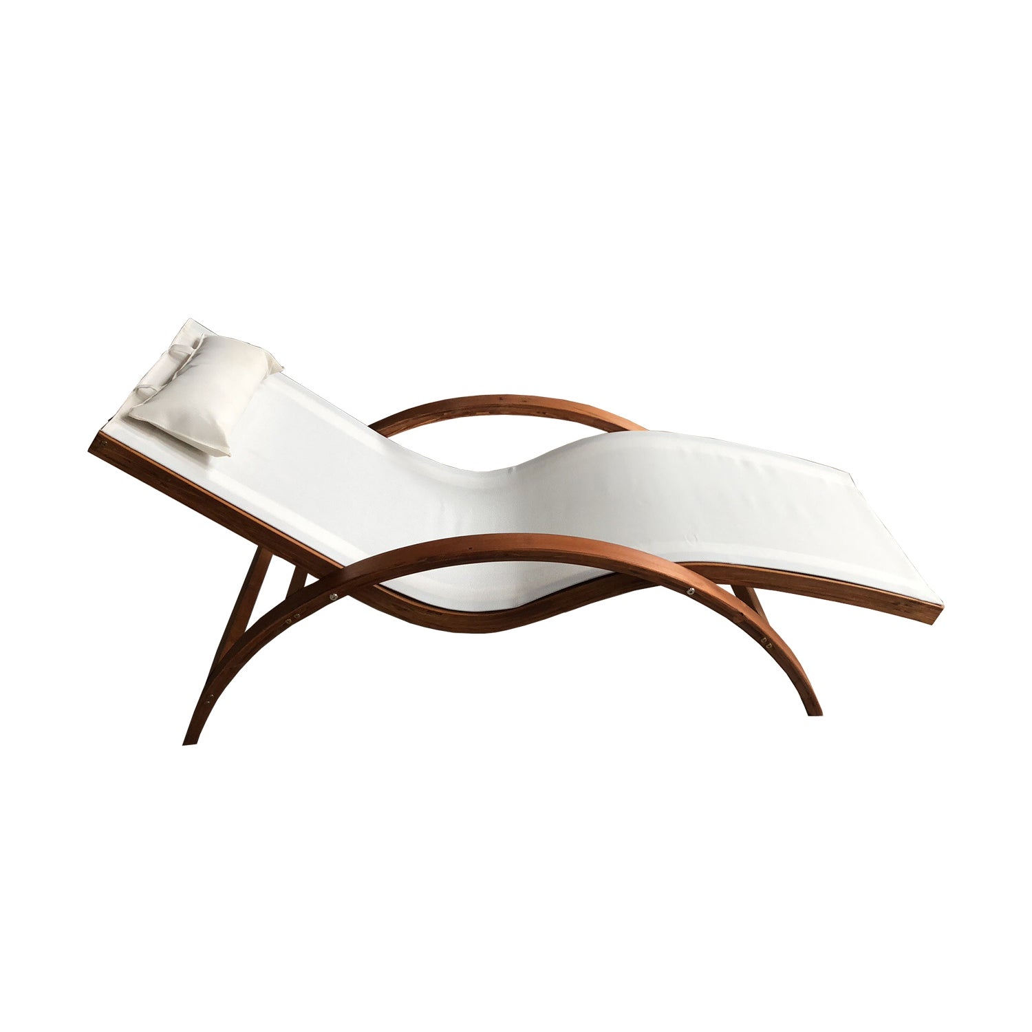 Transat en bois beige LAVINO