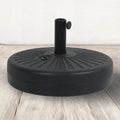 Pied de parasol circulaire en plastique résistant noir RONDO