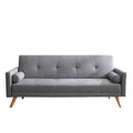 Canapé convertible 3 places en tissu gris  HARIVO