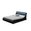 Lit coffre avec led 140 x 190 cm noir FERLIO