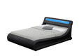 Lit coffre avec LED 160 x 200 cm noir CHANA