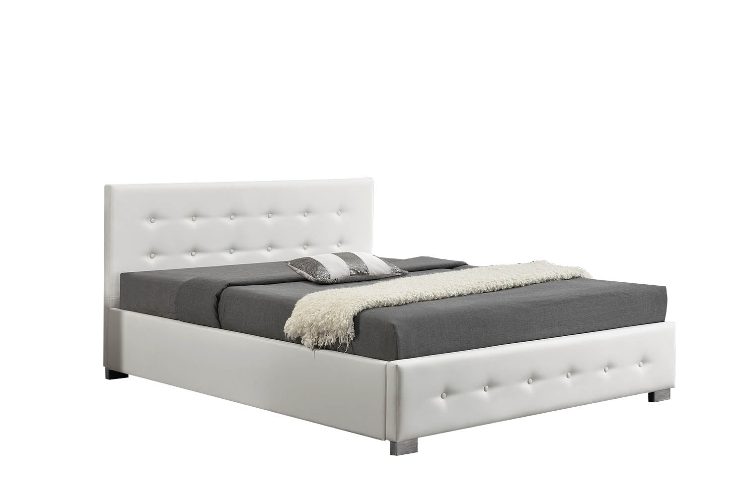 Lit coffre 140 x 190 cm blanc ULARIN