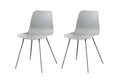 Lot de 2 chaises design blanches ISONIA
