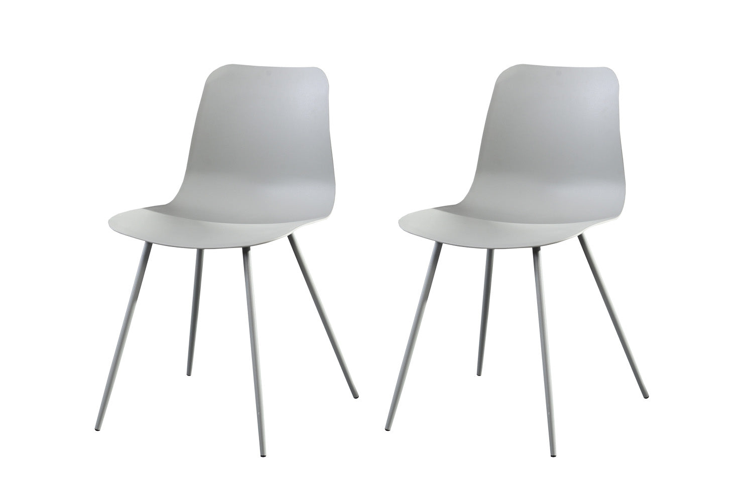 undefined Lot de 2 chaises design blanches