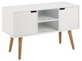 Buffet scandinave blanc avec 2 placards NORVALE