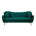 Canapé 3 places en velours vert émeraude ARELLE