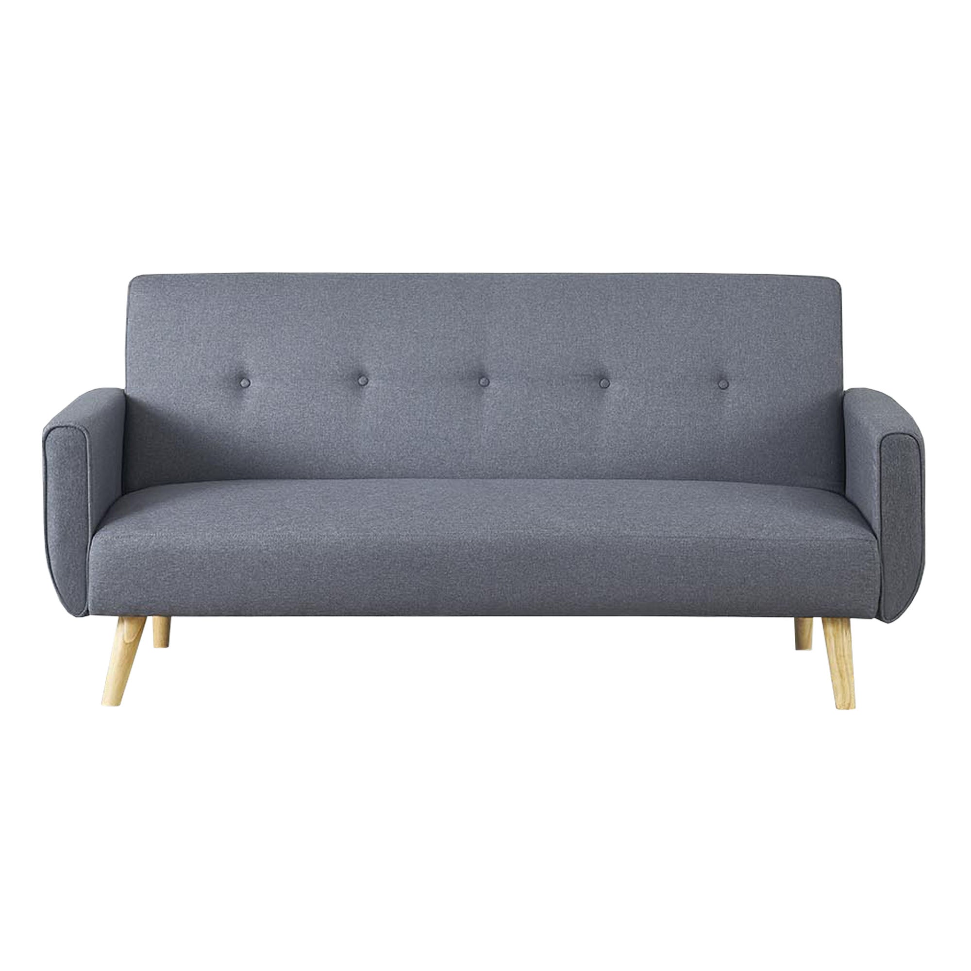 Canapé scandinave convertible 3 places en tissu gris GELORA
