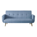 Canapé scandinave convertible 3 places en tissu bleu GELORA
