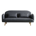 Canapé convertible 3 places en tissu gris ZENLINDA