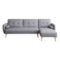 Canapé convertible 3 places en tissu gris BRAVON