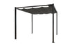 undefined Pergola autoportante 3 x 3 m en acier avec toile grise