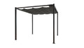 Pergola autoportante 3 x 3 m en acier avec toile grise MEDELIN