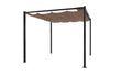Pergola autoportante 3 x 3 m en acier avec toile taupe MEDELIN