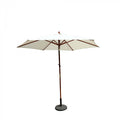 Parasol  ecru droit rond 3 x 3 m KELARO