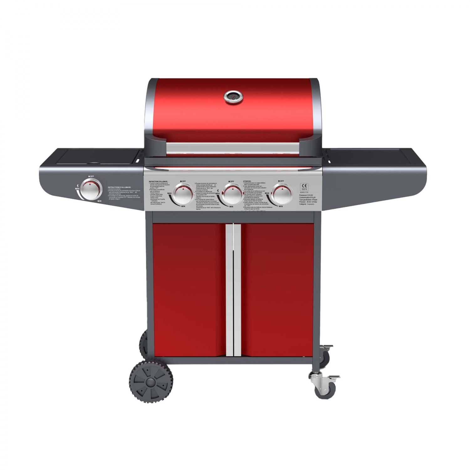 undefined Barbecue à gaz 3 + 1 brûleurs et ustensiles