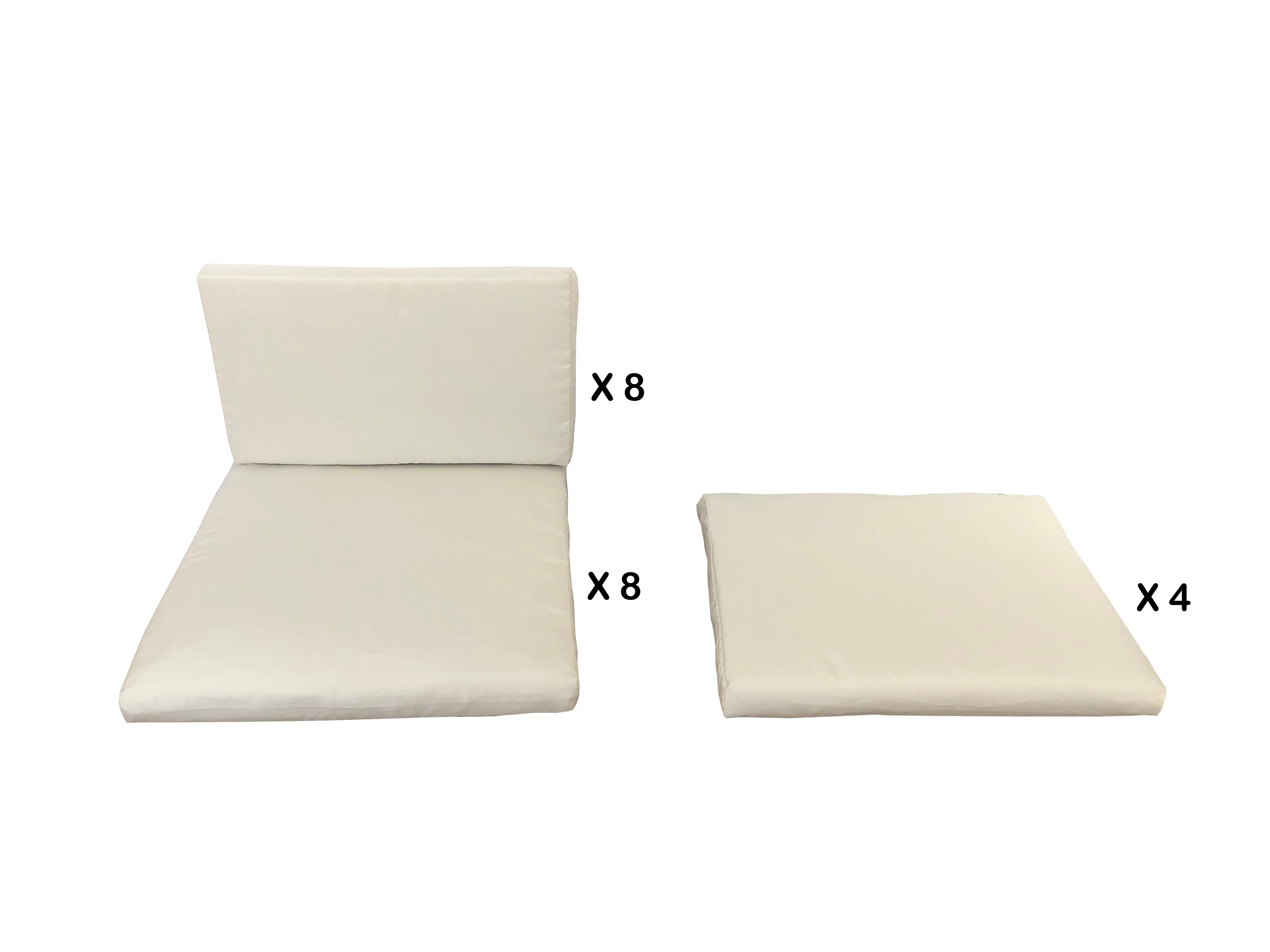 Housses de coussins blanc pour Miami et Sunset 12 places ERVILO