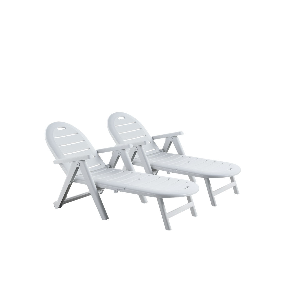 undefined Lot de 2 bains de soleil blanc