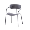 Lot de 4 chaises gris foncé design LOS ANGELES