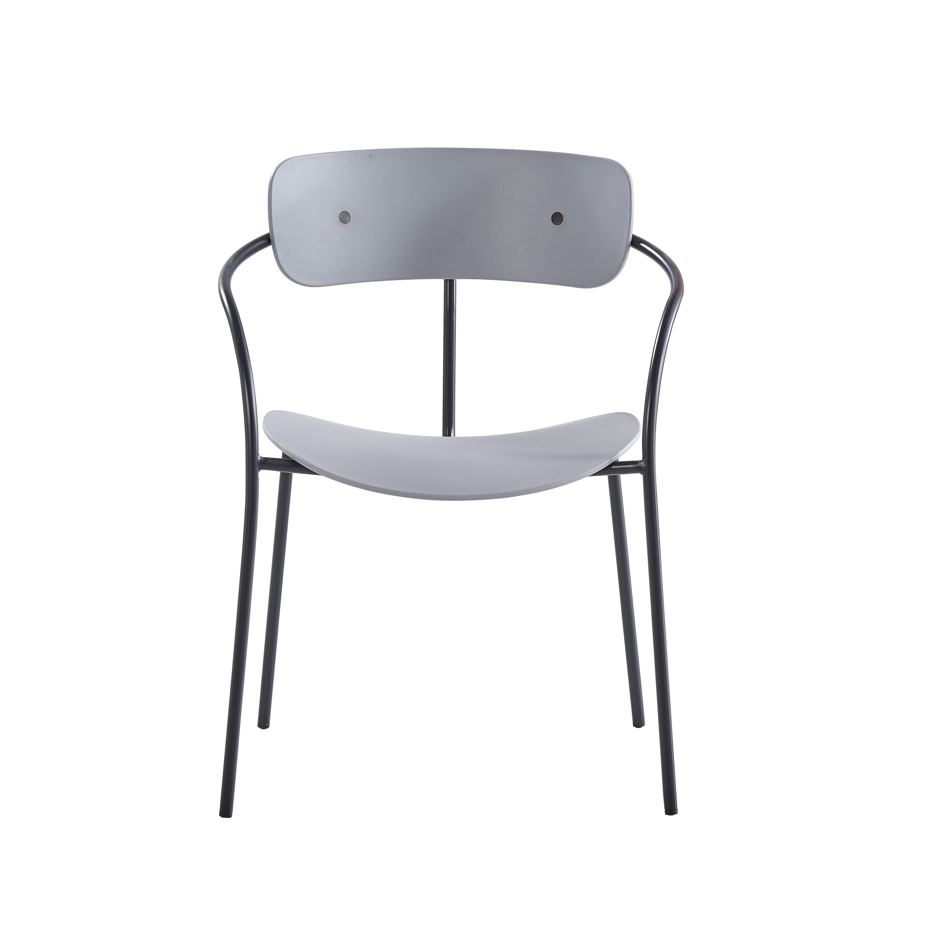 Lot de 2 chaises design gris clair CAVOR