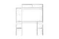 Dressing blanc extensible avec 2 penderies, 4 étagères et 2 tiroirs MATIGNON
