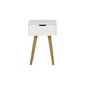 undefined Table de chevet scandinave blanc