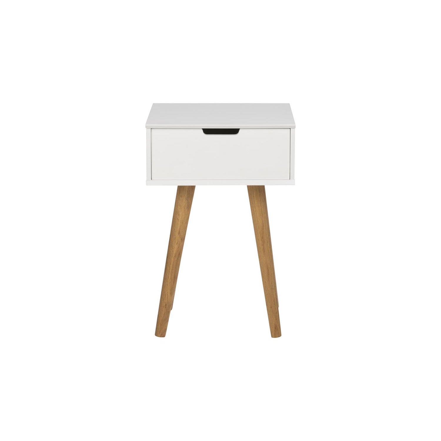 undefined Table de chevet scandinave blanc