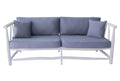 Fauteuil 3 personnes en teck naturel avec coussin BONAIRE