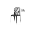 Lot de 6 chaises gris anthracite OLBIA