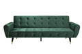 Canapé 3 places velours vert TARANTO