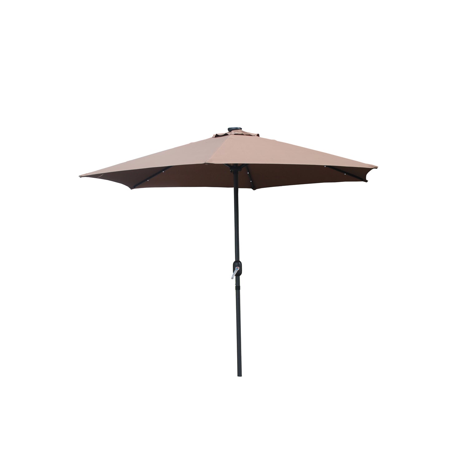 Parasol marron rond 2,66 x 2,66 m led FEIRO