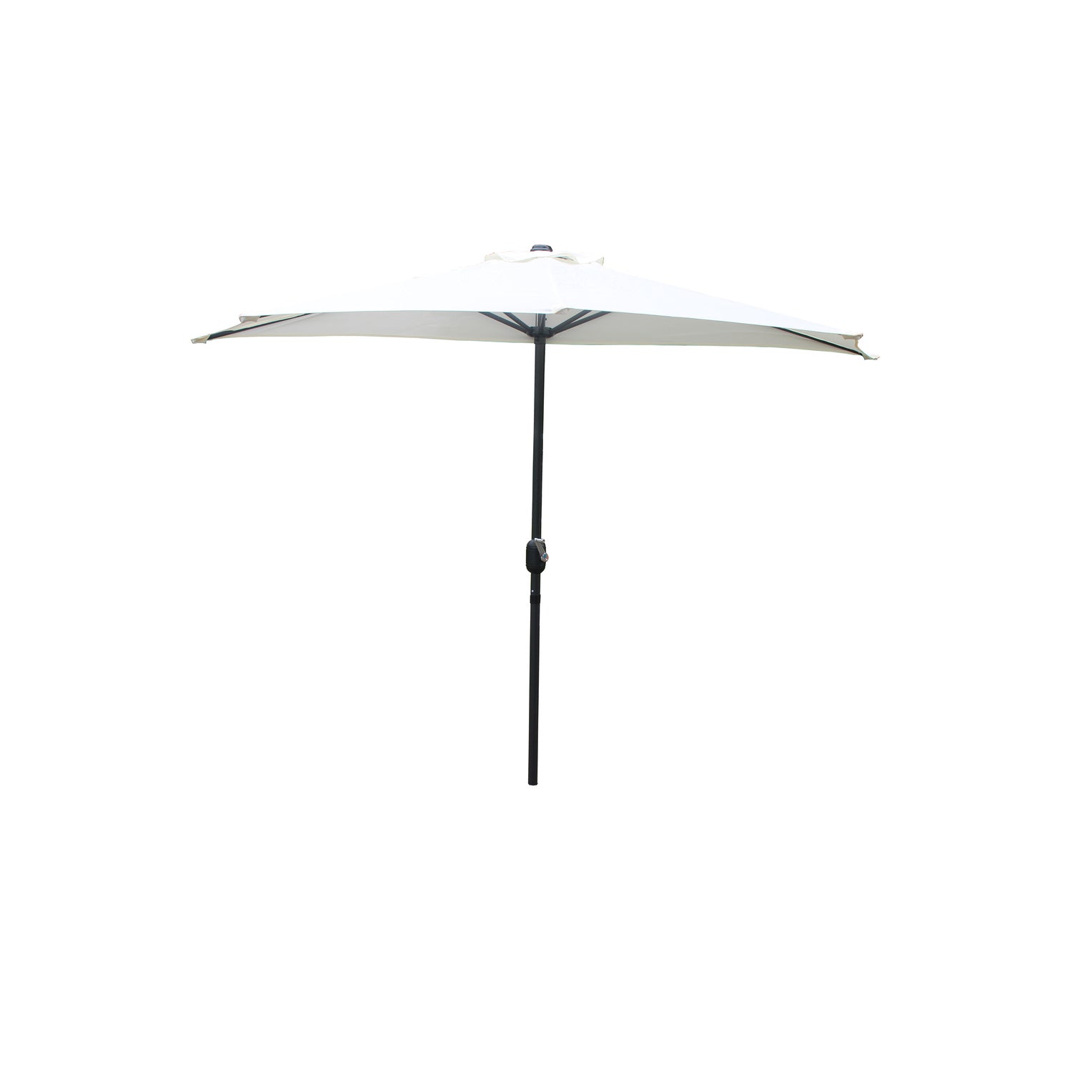 Parasol ecru droit demi-rond 2,66 x 1,36 m SYRACUSE