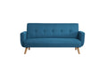 Canapé scandinave convertible 3 places en tissu bleu canard OLIVER