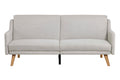 Canapé scandinave convertible 3 places en tissu gris clair ROUEN