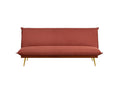 Banquette clic clac 3 places en tissu rose framboise SAMUEL