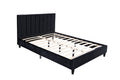 Lit 160x200 cm en velours noir DAKOTA