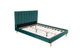 Lit scandinave 160x200 cm en velours vert RIGEL