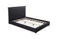 Lit design 160x200 cm en similicuir noir FIERATO